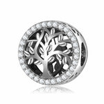 S925 Sterling Silver Tree of Life Pendant with Zircon Trim