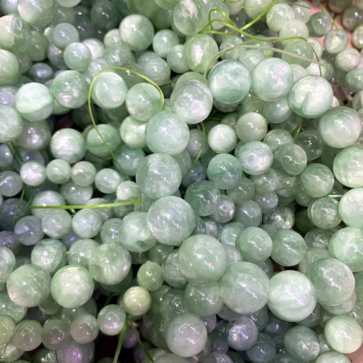 Natural Emerald Round Bead Bracelet