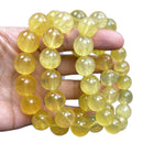 Natural Yellow Fluorite Bracelet with Visible Internal Veining