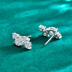 Moissanite 925 sterling silver stud earrings set with full diamonds