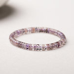 Natural High-Clarity Super Seven Amethyst Tablet-Style Bracelet