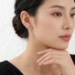 S925 Silver "Skyline Meteor" Moissanite Earrings