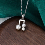 S925 Sterling Silver Moissanite Pearl Necklace