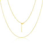S925 Sterling Silver Adjustable Length Clavicle Chain Necklace