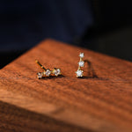 S925 Sterling Silver Zircon Stud Earrings