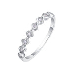 S925 Silver Moissanite Solid Band Ring