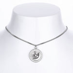 S925 Sterling Silver Star and Moon Pendant Zircon Necklace