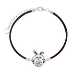 925 Sterling Silver Moissanite Rabbit Couple Bracelet