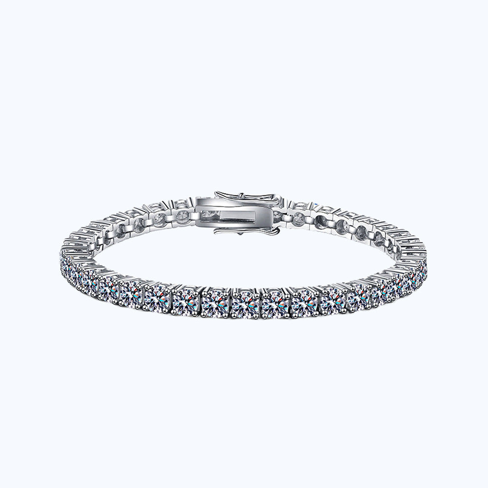S925 Sterling Silver Moissanite Tennis Bracelet