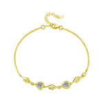 S925 Sterling Silver Butterfly Heart-Shaped Moissanite Bracelet