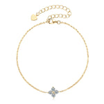S925 Sterling Silver Four-Leaf Clover Moissanite Bracelet