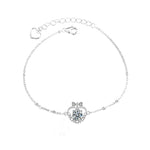 925 Sterling Silver Colored Moissanite Bracelet