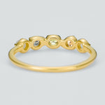 S925 Sterling Silver Gold-Plated Natural Peridot Ring