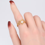 S925 Sterling Silver Ring with Zircon Inlay