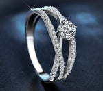 925 Sterling Silver Moissanite Three Lives Three Worlds Ring