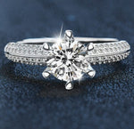 S925 Sterling Silver Moissanite Crown Ring