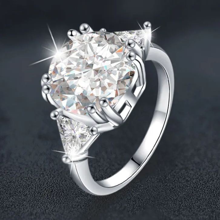 S925 Sterling Silver "Three Lifetimes Love" Moissanite Ring