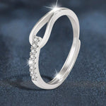 S925 Sterling Silver Moissanite Hollow Ring