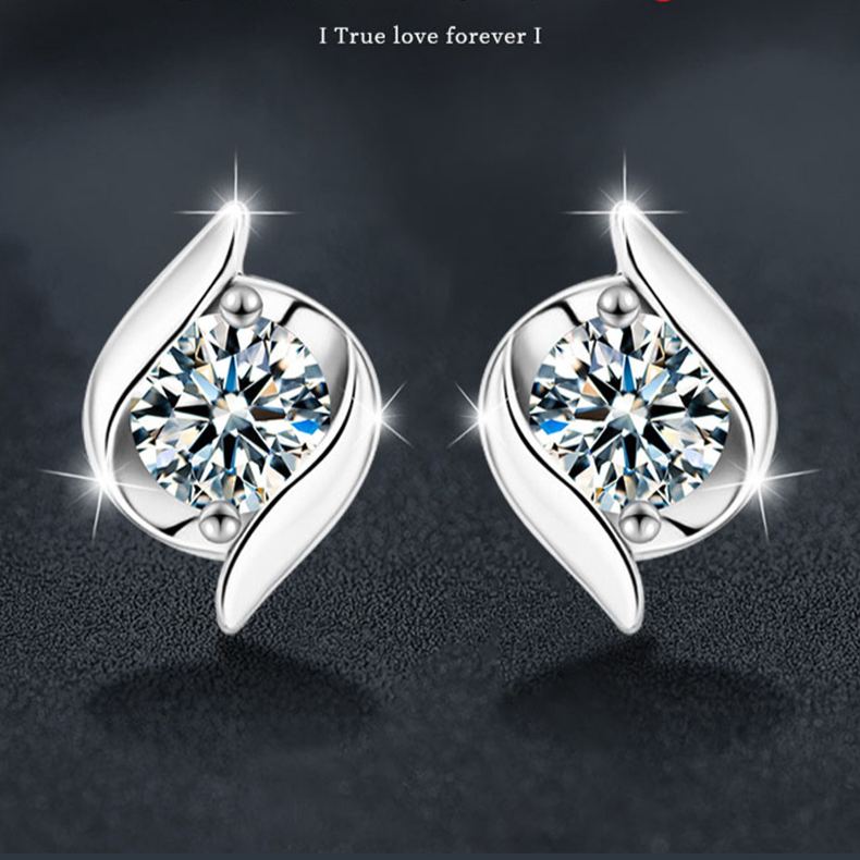 Classic S925 Sterling Silver Moissanite Earrings