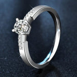 S925 Sterling Silver Moissanite Wedding Ring