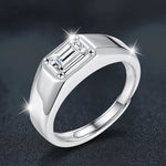 S925 Sterling Silver Moissanite Simple Ring
