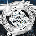 S925 Sterling Silver Dragon Tail Moissanite Ring