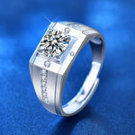 S925 Sterling Silver Cross Arrangement Moissanite Ring