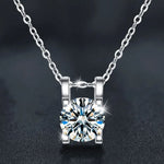 S925 Sterling Silver Moissanite Bull Head Necklace