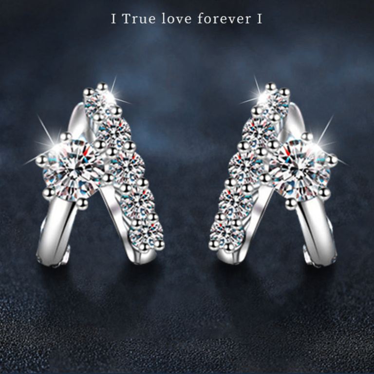S925 Sterling Silver Moissanite Earrings