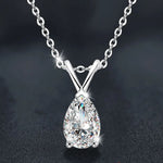 S925 Sterling Silver Moissanite Water Drop Necklace