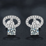 S925 sterling silver pig nose exquisite and stylish moissanite stud earrings