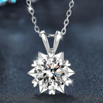S925 Sterling Silver  Moissanite Heart-Shaped Necklace