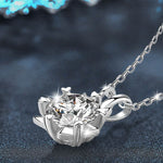 S925 Sterling Silver  Moissanite Heart-Shaped Necklace