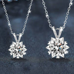 S925 Sterling Silver  Moissanite Heart-Shaped Necklace