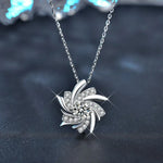 S925 Sterling Silver Moissanite Windmill Necklace