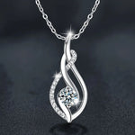 S925 Sterling Silver Twist Moissanite Necklace