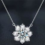 S925 Sterling Silver Moissanite Eight Awn Star Necklace
