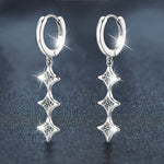Stylish & Elegant Moissanite 925 Silver Long Tassel Stud Earrings