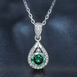 S925 Sterling Silver Moissanite Water Drop Necklace