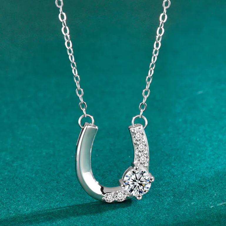 S925 Sterling Silver Moissanite Shadow Streamer Pendant Necklace