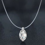 S925 Sterling Silver Moissanite Egg-Shaped Pendant Necklace