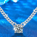 S925 Sterling Silver Moissanite Cuban Link Chain Necklace