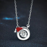 S925 Sterling Silver Moissanite Christmas Necklace