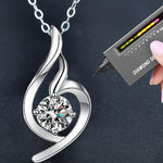 S925 Sterling Silver Moissanite Angel Pendant Necklace