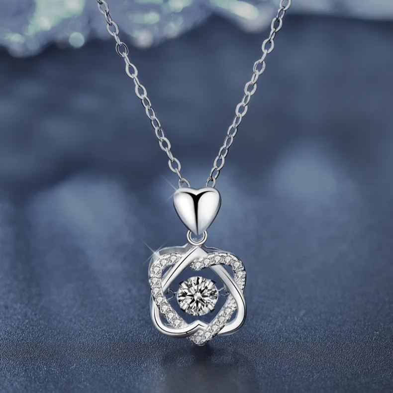 S925 Sterling Silver Moissanite Eight Awn Star Necklace