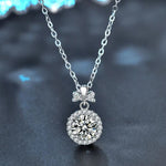 S925 Sterling Silver Moissanite Perfume Bottle Pendant Necklace