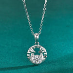 S925 Sterling Silver Moissanite Horse Hoof Pendant Necklace