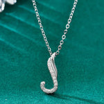 S925 Sterling Silver Moissanite Hook Pendant Necklace