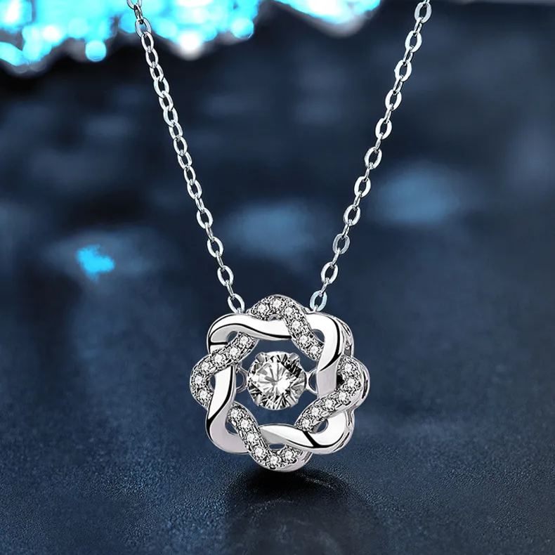 S925 Sterling Silver Moissanite Eight Awn Star Pendant Necklace