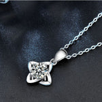 S925 Sterling Silver Moissanite Clover Pendant Necklace